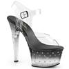 Pleaser - ASPIRE608STD Sandale à bride à la cheville, Pole dance chaussures - Chaussures de pole dance - Noir/Blanc Product image